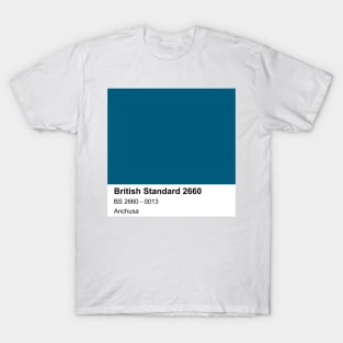 Anchusa Blue British Standard 0013 Colour Swatch T-Shirt